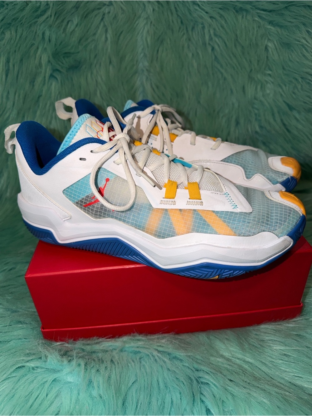 Air Jordan Westbrook One Take 4 'White Lagoon Pulse' Men’s size 11.5